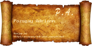 Pozsgay Adrienn névjegykártya